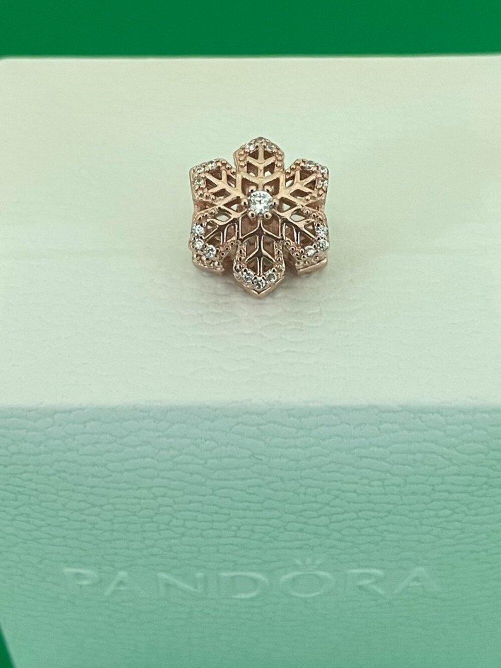 Authentic Pandora Festive Snowflake Charm Rose Gold-Plated